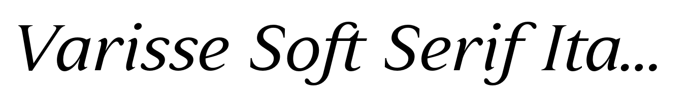 Varisse Soft Serif Italic